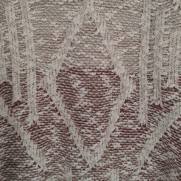 Knox Rose Ombre Cream Tan Rose Striped Knit Scoop Neck Side Slit‎ Sweater Small - Picture 6 of 13